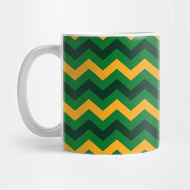 Yellow Black and Green Chevron Zigzag Pattern by squeakyricardo